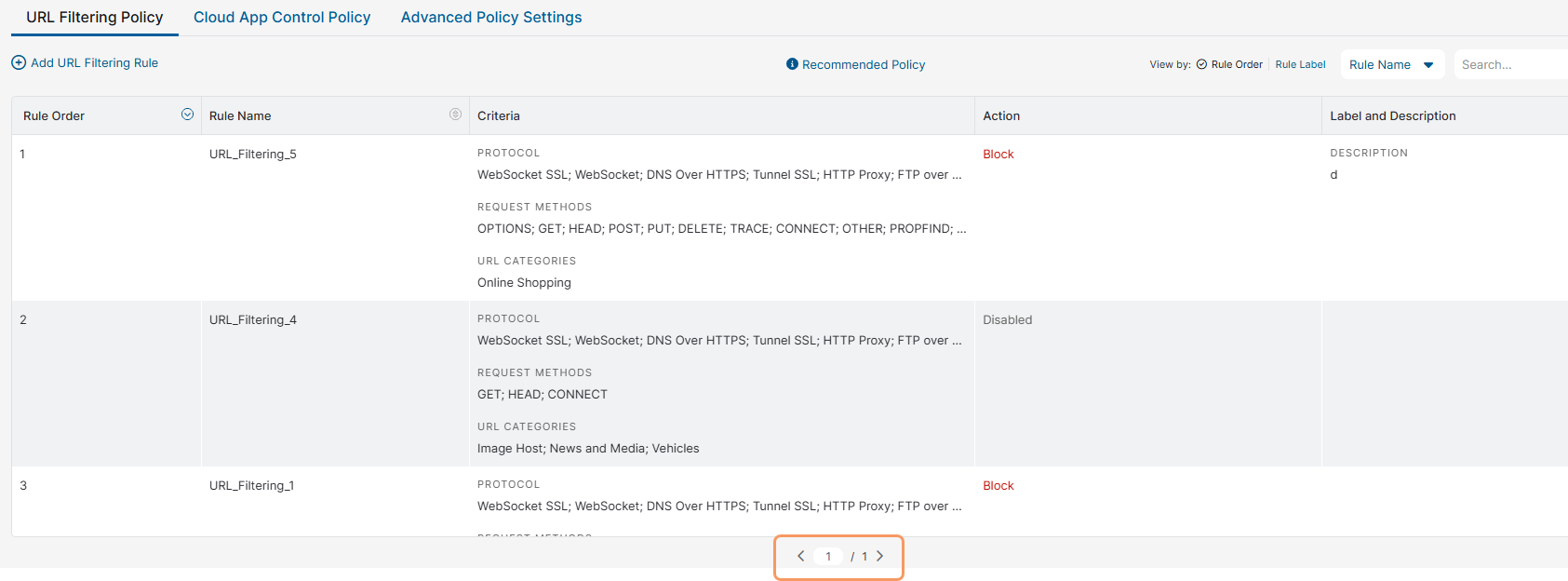 URLフィルタリングについて | Zscaler